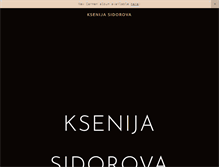 Tablet Screenshot of ksenijasidorova.com
